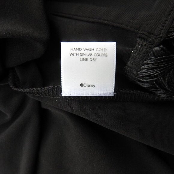 Disney Alice Wonderland Looking Glass Natori Black Floral Fringe Kimono L - Picture 10 of 15